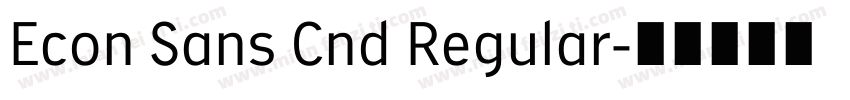 Econ Sans Cnd Regular字体转换